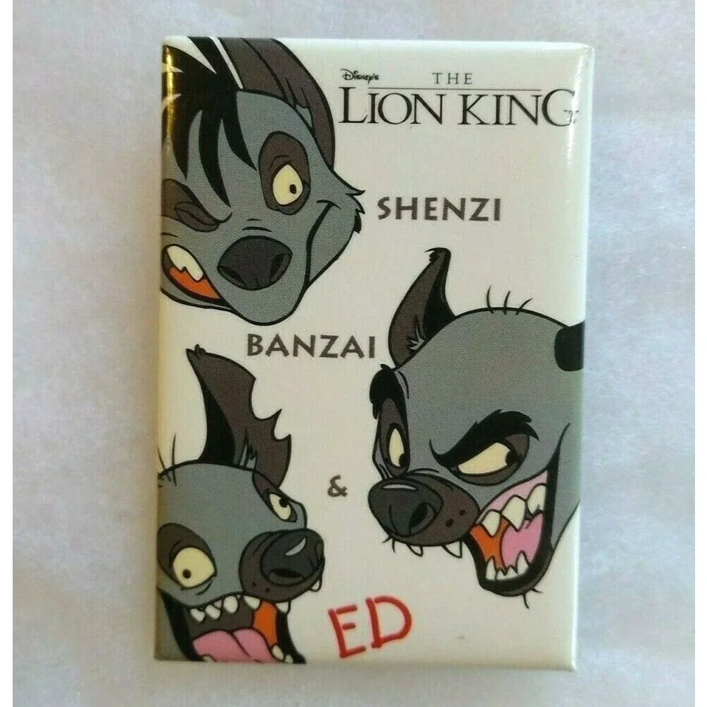 Disney The Lion King Shenzi Banzai Ed 3" x 2" Button Badge 1994 Movie Promotion - Picture 2 of 4
